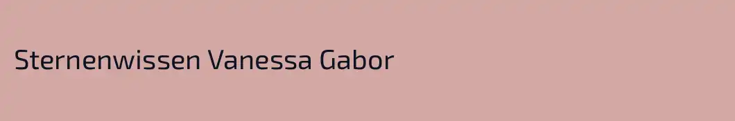 Sternenwissen Vanessa Gabor